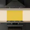 Wit - Geel - Patroon - Geometrisch keuken achterwand spatscherm klein 900 -sfeer1