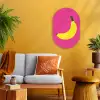 Banaan - Geel - Fruit Wandcirkel Ovaal Forex klein -sfeer4