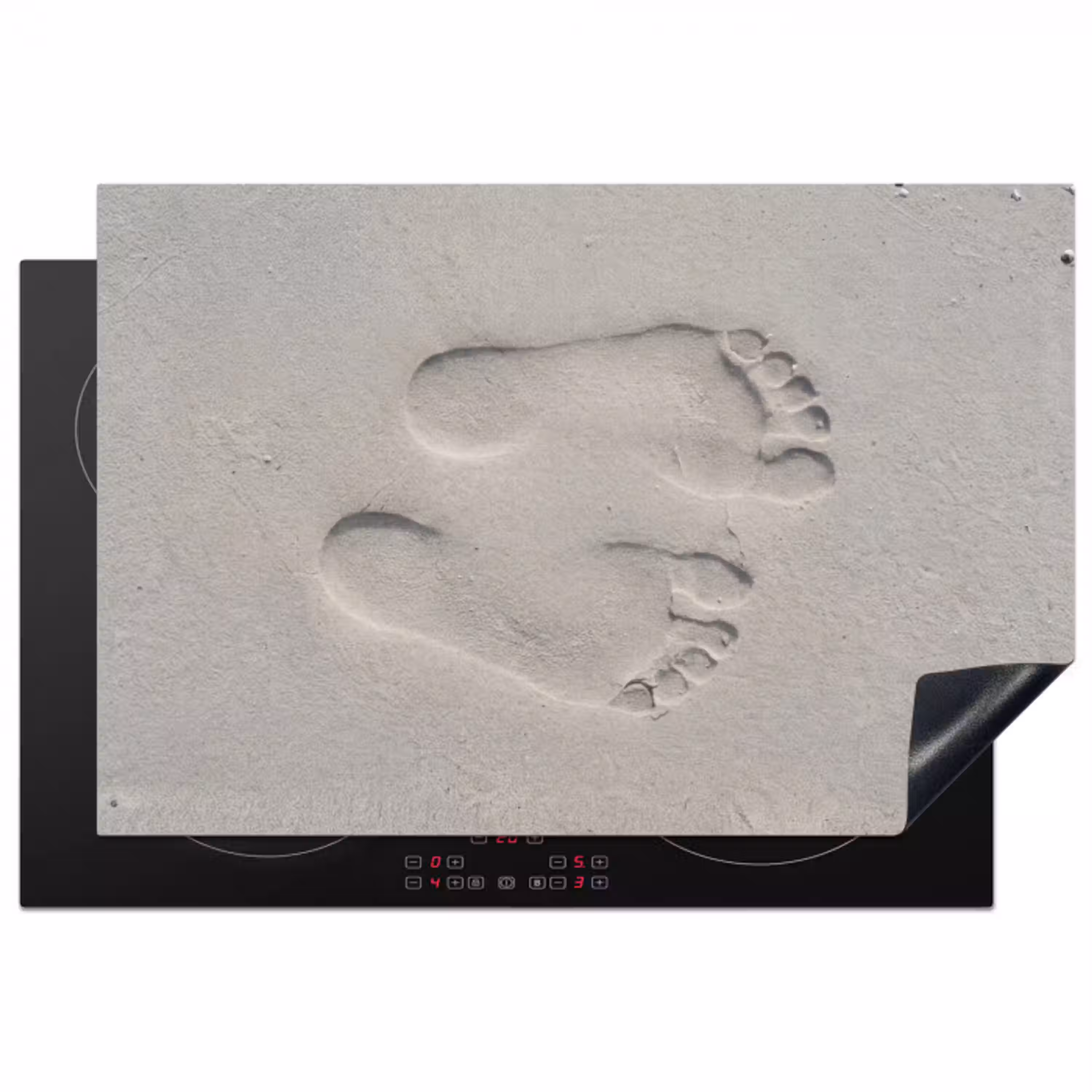 Voeten - Afdrukken - Zand Inductie beschermer vinyl 3mm klein -3d