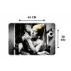 Marmerlook - Meisje met de parel - Sigaretten - Toilet - Goud - Kunst - Oude meesters Placemat vinyl groot -specs