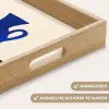 Vaas - Blauw - Geblokt - Modern Dienblad Rechthoek middel -USP_HandgreepNL