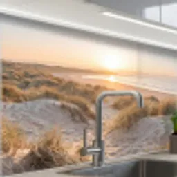 Duinen - Strand - Zee keuken achterwand 2 middel -zzzz3d_schuin
