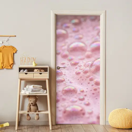 Schuim - Structuur - Roze deurposter klein -sfeer4