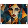 Portret - Abstract - Vormen tuinposter los doek klein -3d