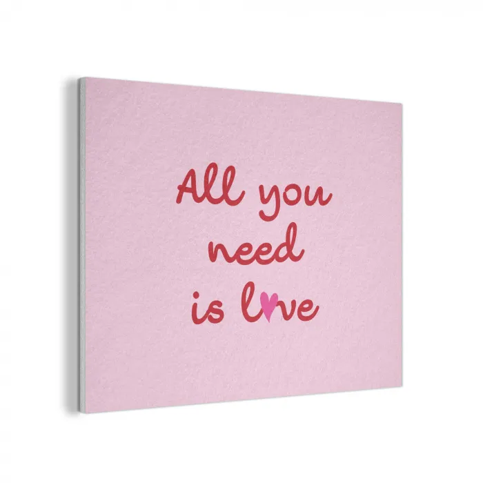 Tekst - Roze - Love - Hart PET vilt klein -3d