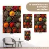 Bakjes - Hout - Kruiden - Kleurrijk tuinposter los doek klein -Xsfeer9_DE