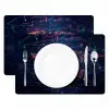 Wereldkaart - Futuristisch - Oranje Placemat vinyl groot -zzsfeer2_Kitchenyeah-website