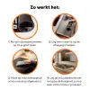 Abstract - Patroon - Rood Inductie beschermer vinyl 3mm klein -zzzzzzz-td-werking
