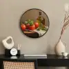 Tomaten - Olijfolie - Stilleven Fotolijst rond zonder passe partout klein -sfeer1