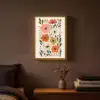 Veldbloemen - Stengels - Blaadjes - Groen Light Box met batterij (Wandlamp) middel -sfeer4