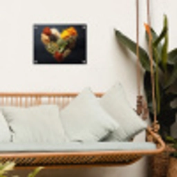 Specerijen - Mix - Hartvorm - Zwart tuinposter los doek klein -sfeer7