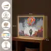 Jongen - Ballonnen - Gebouwen - Kunst Light Box met batterij (Wandlamp) middel -USP_websiteoverzichtNL