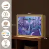 Zeemeerminnenstaart - Onderwaterplanten - Paars - Blauw Light Box met batterij (Wandlamp kind) middel -USP_websiteoverzichtNL
