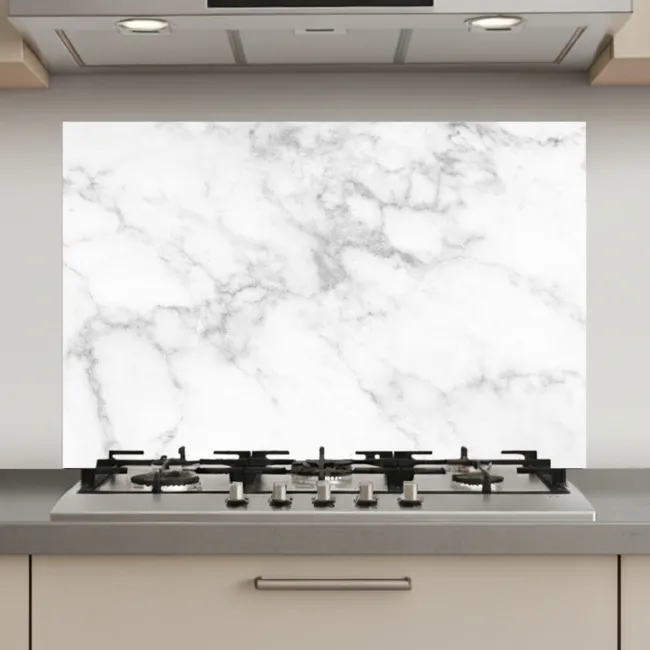Marmer - Wit - Grijs - Luxe - Marmerlook - Steen keuken achterwand spatscherm klein -3d_website