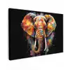 Olifant - Graffiti - Zwart - Dieren - Kleuren canvas 2cm klein -z3d