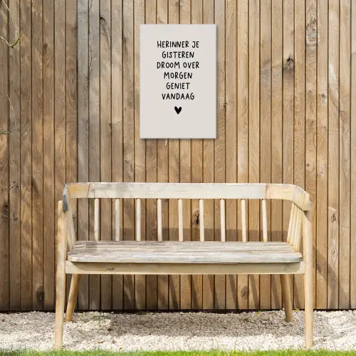 droom-beige Tuinposter op houten frame 2 cm dik klein -sfeer4