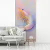 Garnaal - Subtiele structuur - Blauw - Roze fotobehang vinyl groot -woonkamer