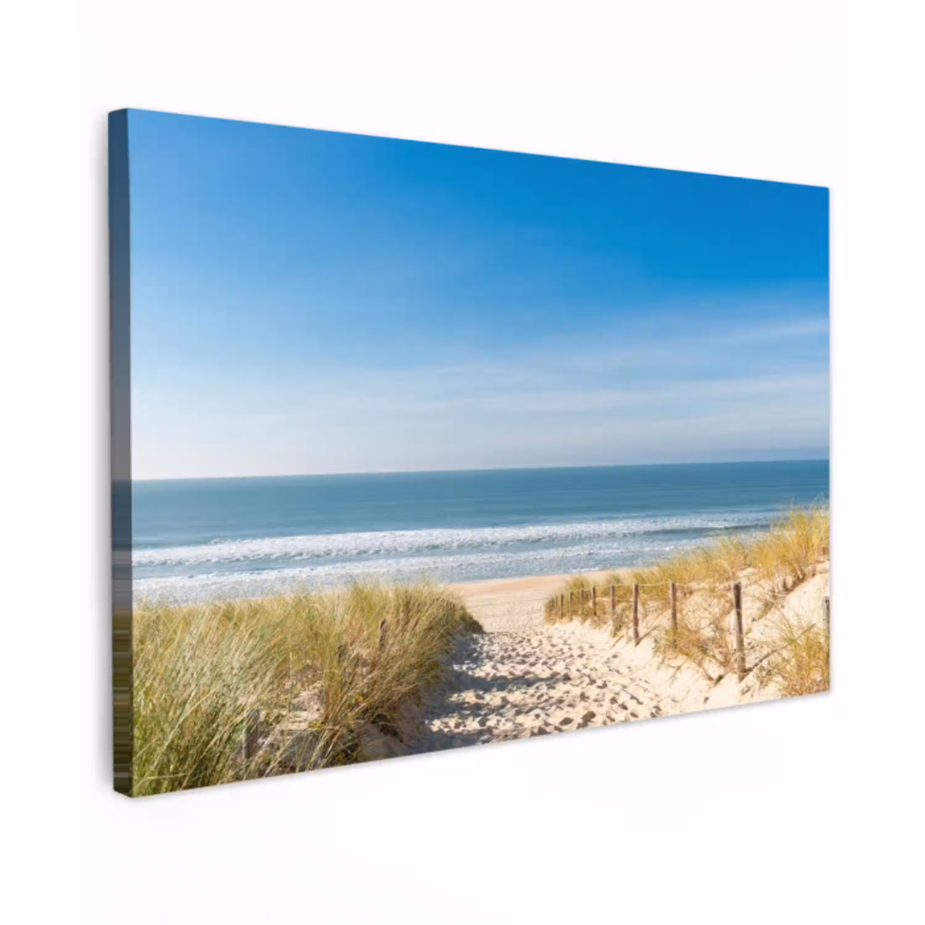 Zomerse Stranddag Tuinposter op houten frame 2 cm dik klein -3d