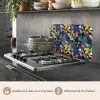 Zomer - Vlinder - Marineblauw - Blauw keuken achterwand spatscherm klein 900 -usp_FR