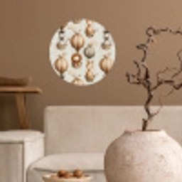 Safari - Luchtballonen - Taupe Wandcirkel behangsticker klein 186 -sfeer1