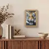 Tijger - Verfspatten - Goud Light Box met kabel (Tafellamp) klein -sfeer2