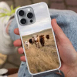 Runderen - Kudde - Landschap - Weide - Rustig Hoesje iPhone 16 Pro Max met koord klein -sfeer3