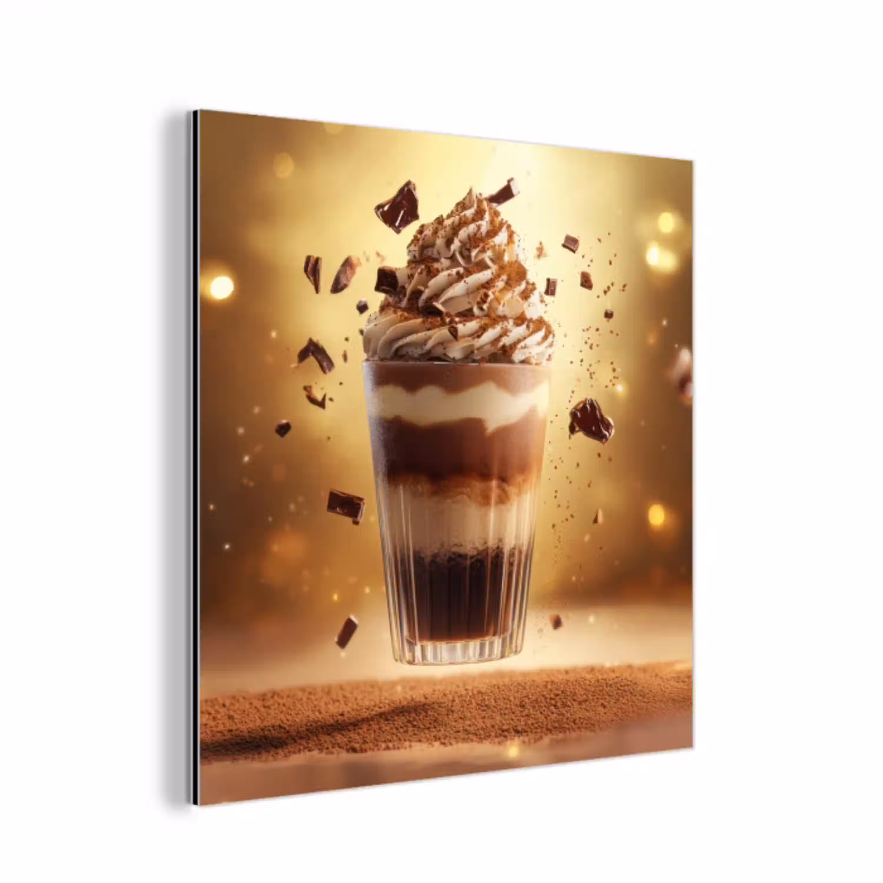 Dessert - Chocolade - Zoet - Eten aluminium wit klein -3d