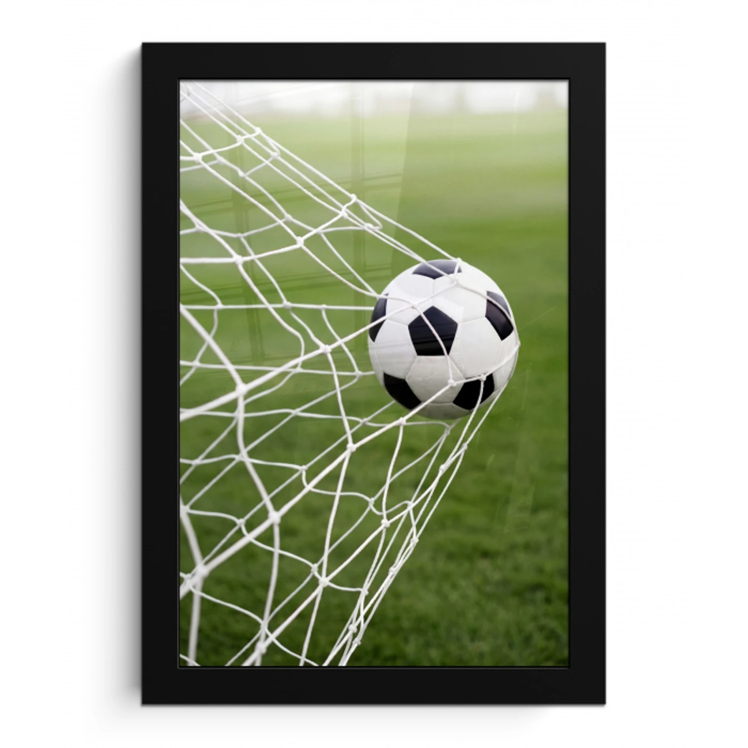 Voetbal - Goal - Net - Sport fotolijst zwart zonder passe partout klein -3d