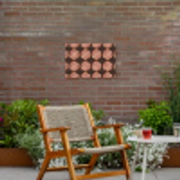 Bloemen - Patroon - Bruin Tuinposter op houten frame 2 cm dik klein 845 -sfeer3