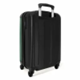 Lederen look kleur groen NBS - Handbagage koffer - Volwassenen Unisex middel -achterkant