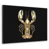 Kreeft - Goud - Textuur - Zwart Textielframe zwart klein -3d