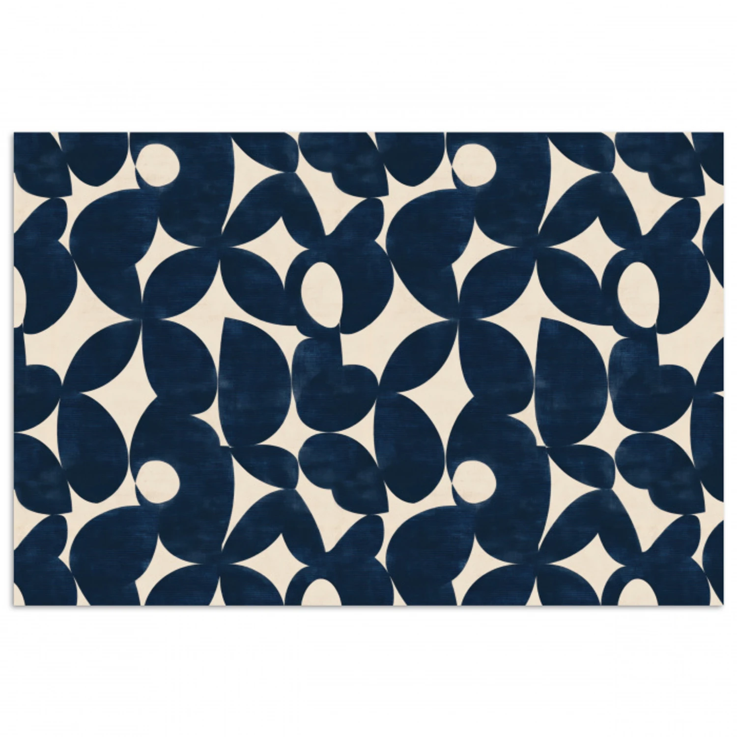 Modern - Geometrisch - Blauw poster papier klein 62 -3d