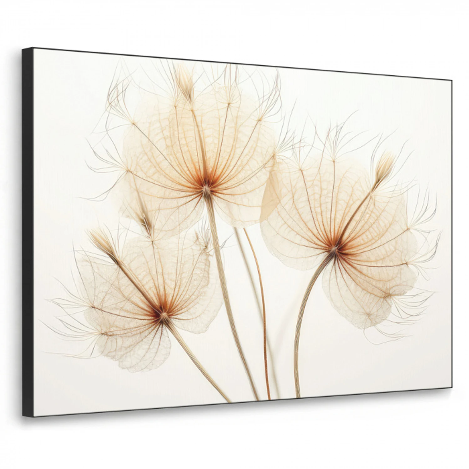 Zonlicht - Paardenbloemen - Natuur - Botanisch Textielframe - compleet frame klein -3d