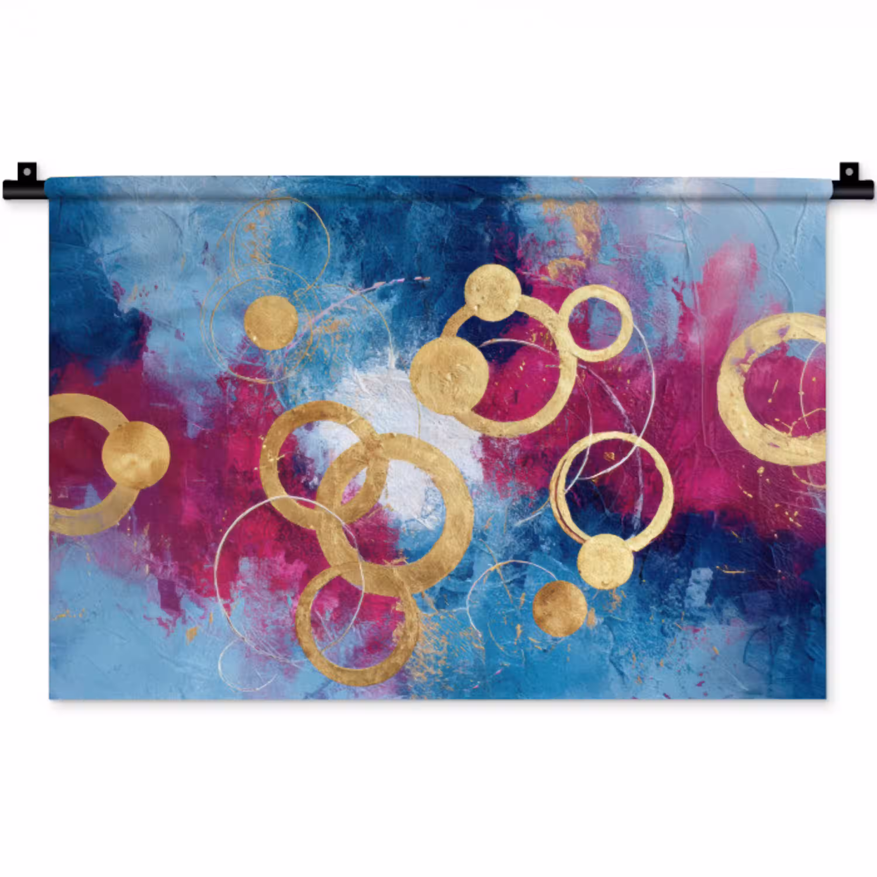 Cirkels - Goud - Abstract Wandkleed katoen klein -zz3d