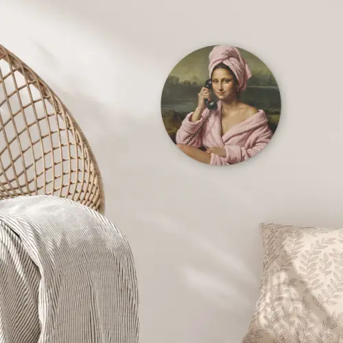 Mona - Klassiek - Roze Akoestische PET Vilt - Rond klein -sfeer4