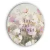 Quote - Bloemen - Schilderachtig Akoestische PET Vilt - Rond klein -3d