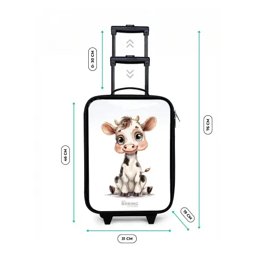 Baby koe Kinderkoffer - Zwart klein -productfoto_formaten