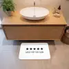 Spreuken - Would poop here again - Zwart - Quote Badmat klein -sfeer1