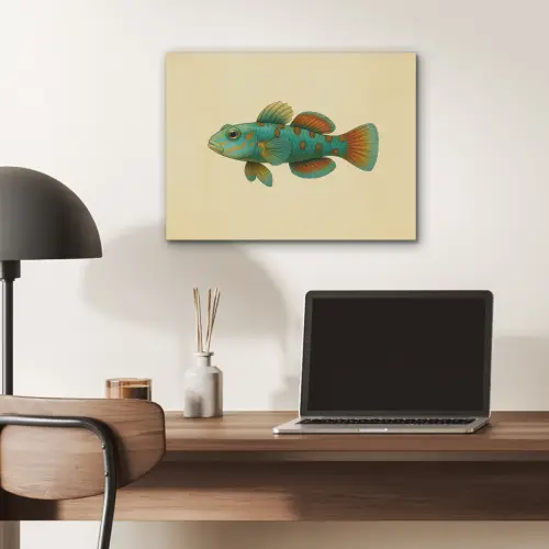 Vis - Blauw - Stippen - Schubben PET vilt klein -sfeer5