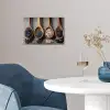 Houten - Lepels - Rijst - Zaden poster papier klein -sfeer3