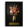 Exotisch - Boeket - Vaas - Goud fotolijst zwart zonder passe partout klein -3d