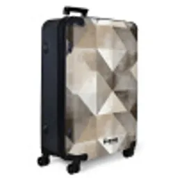 Geometrisch - Motief - Aardetinten NBS - Large koffer - Volwassenen Unisex groot -product1