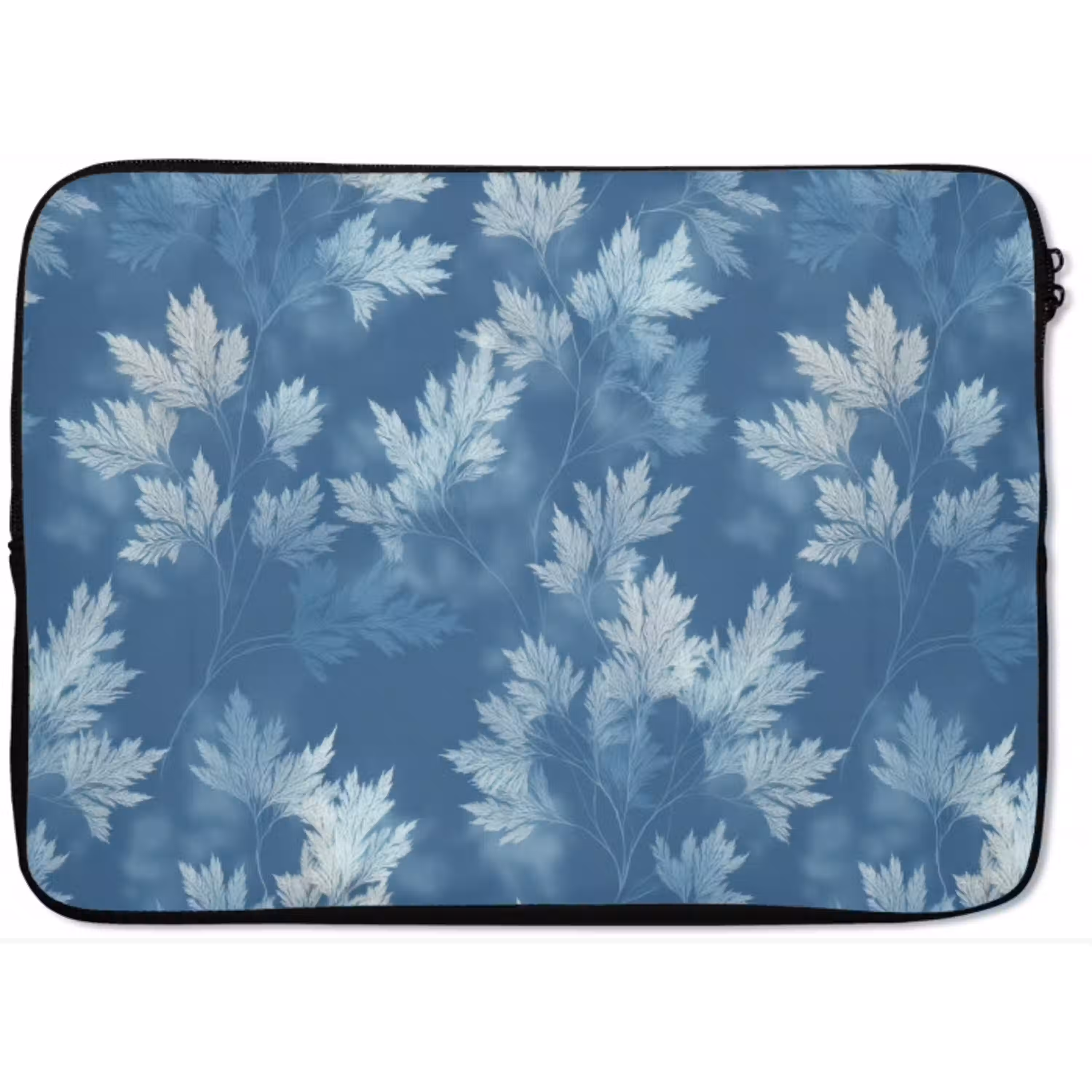 Varen - Botanisch - Patroon - Grijsblauw laptophoes neopreen klein 279 -zkaufland3dotto