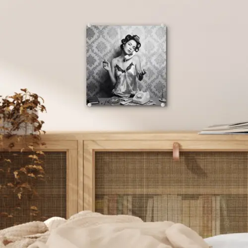 Chic - Vrouw - Zwart - Wit plexiglas 5mm klein -sfeer4