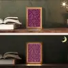 Bladeren - Patroon - Burgundy Light Box met kabel (Tafellamp) klein 925 -sfeer3