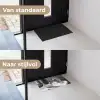 Relaxt - Bad - Zwart - Wit Deurmat klein -voor-na_NL