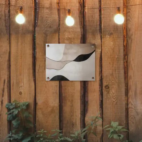 Contourlijnen - Abstracte landschap tuinposter los doek klein -sfeer1