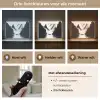 Roeiboot - Mistig - Bergen - Vogels Light Box met batterij (Wandlamp) middel -USP_lichtkleurNL