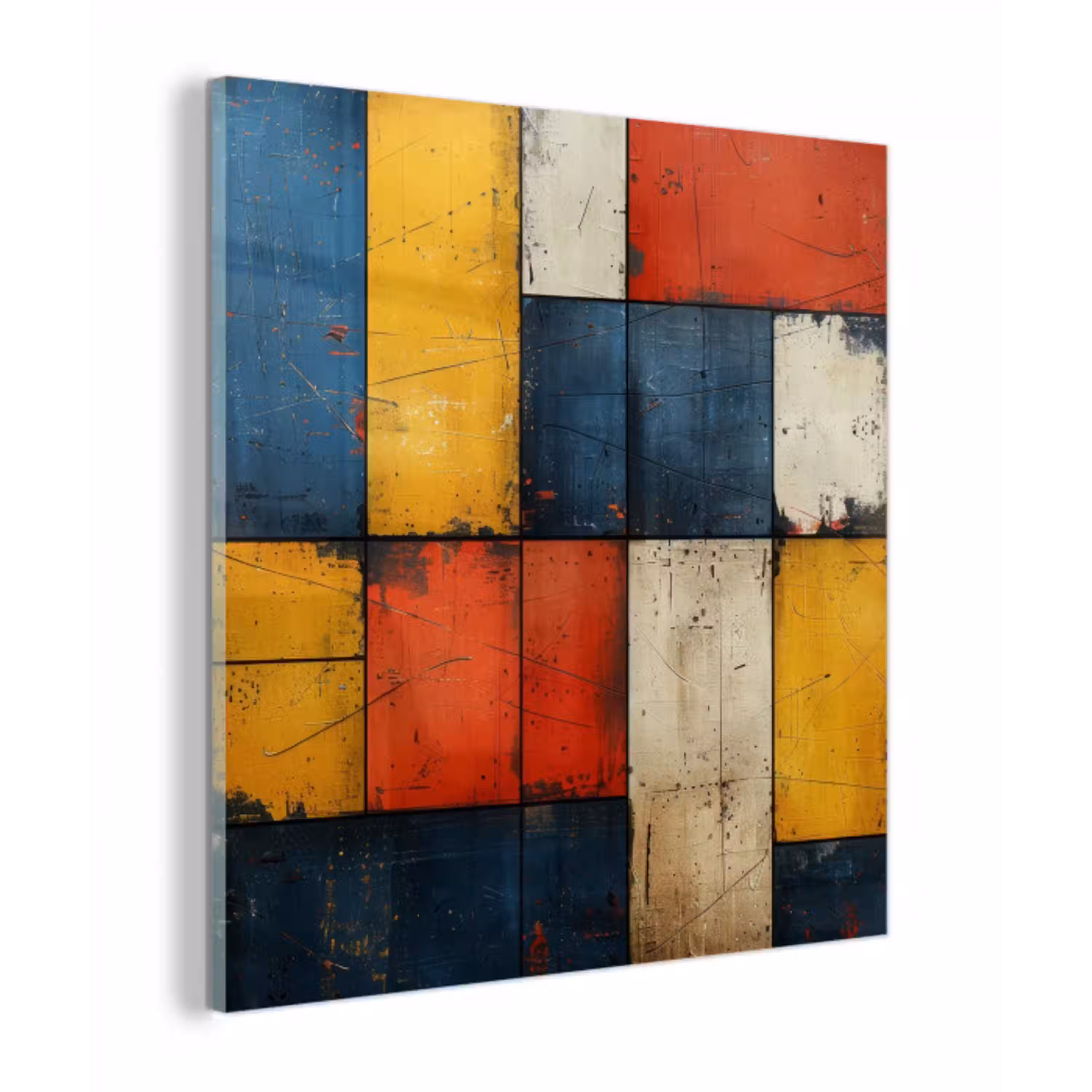 Mondriaan stijl - Kunst - Kleurrijk - Modern plexiglas 5mm klein -z3d