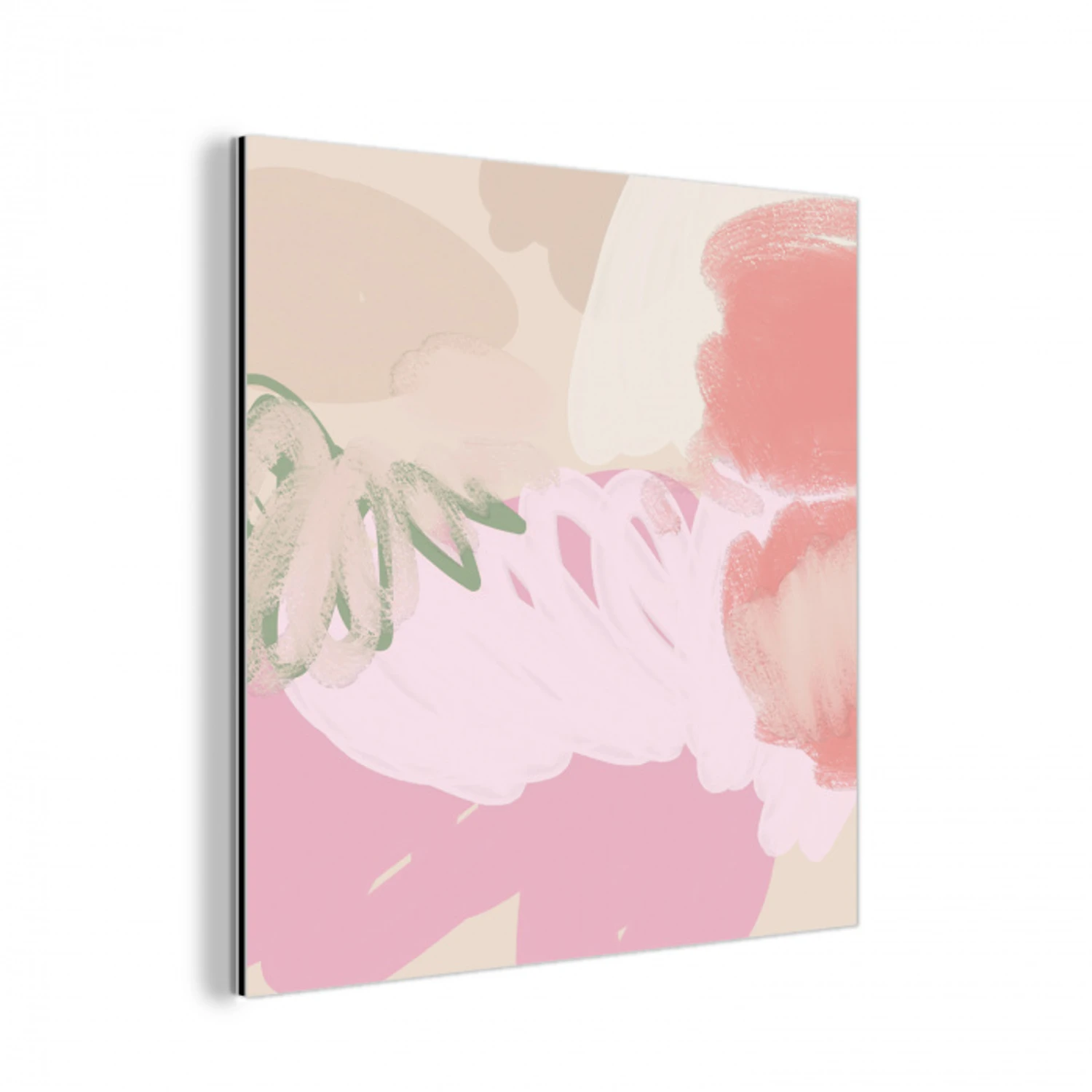 Roze - Kunst - Abstract - Modern aluminium wit klein -3d